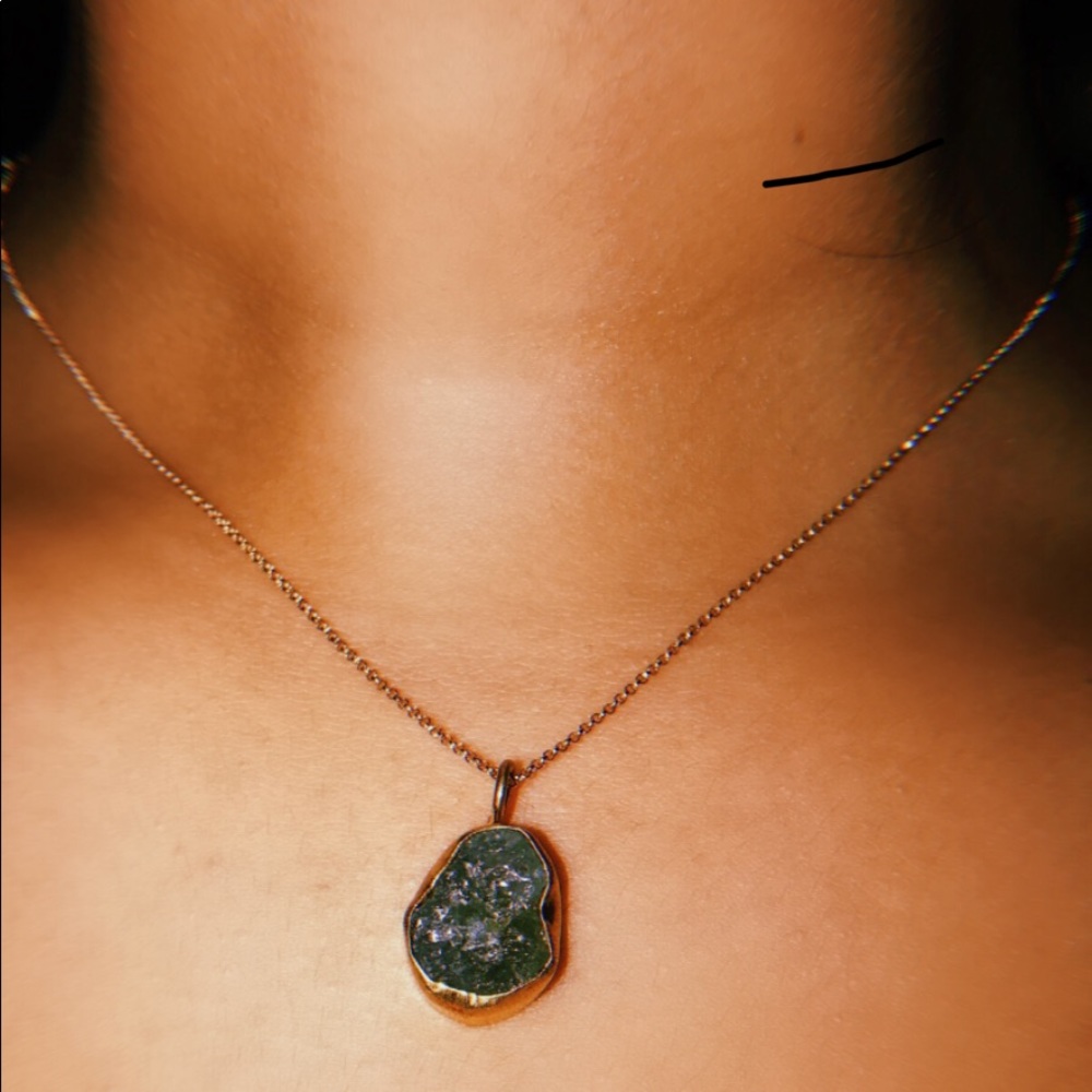 Blue crystal necklace